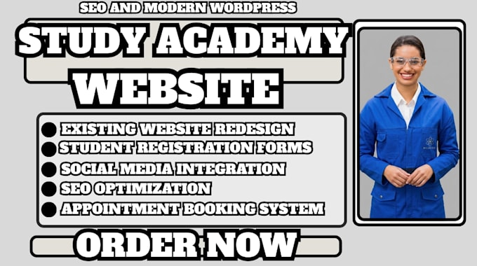 study academy website, education website, online course website, coaching site
