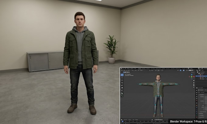 Rig second life game character bento rigging mesh body animesh imvu ...