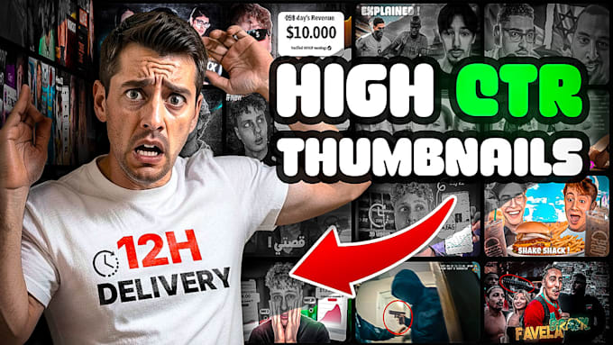 create high CTR thumbnails under 12h