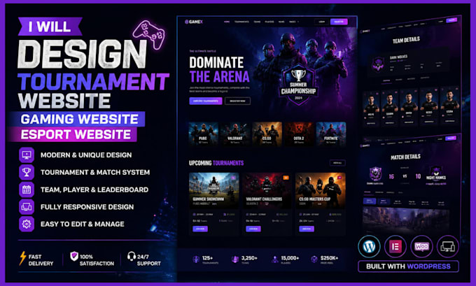 design a esports graphics for your team tournament or gaming event online games