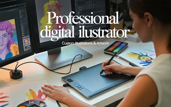 create simple digital illustration and sketches