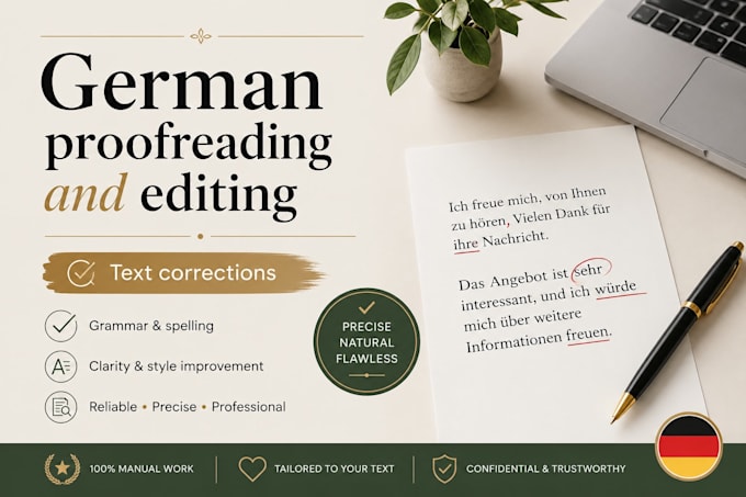 professionally proofread and edit german texts