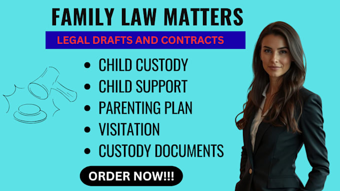 draft child custody, visitation, and child support documents