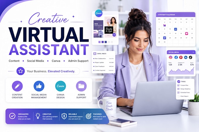 be your creative virtual assistant for content and social media support