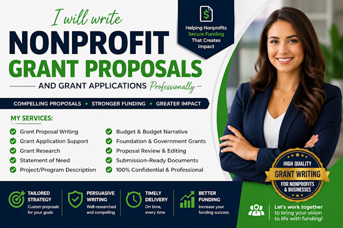 do grant writing for nonprofit, business and grant applications professionally