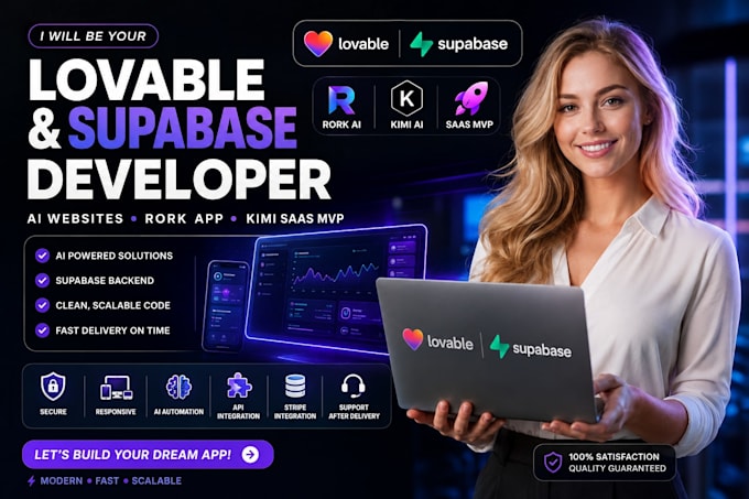 build rork ai app with supabase backend integration, rork app, lovable website