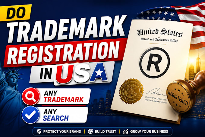 do trade mark registration in USA, any and search