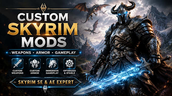 create custom skyrim weapon armor and gameplay mods for skyrim se ae