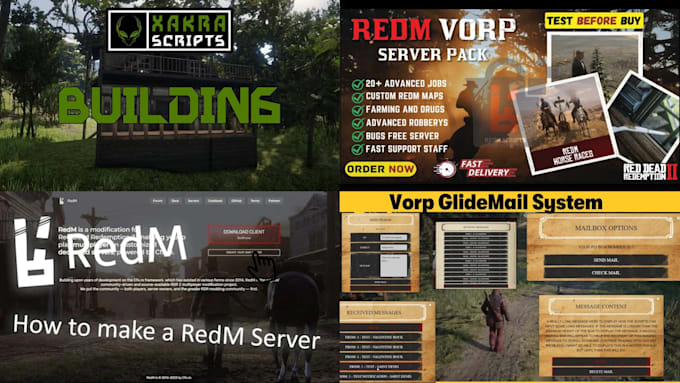 develop full redm server, premium scripts, maps and mlo, redm vorp