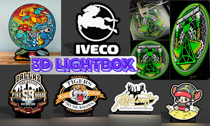 design 3d lightbox 3d printable logo led signage 3d model bambu studio 3mf file