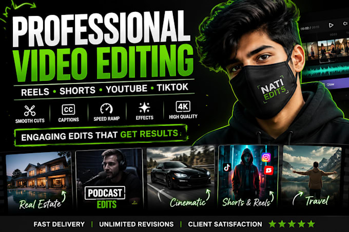 edit engaging tiktok reels and youtube shorts