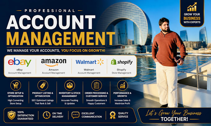 do ecommerce store management amazon, shopify, ebay, walmart