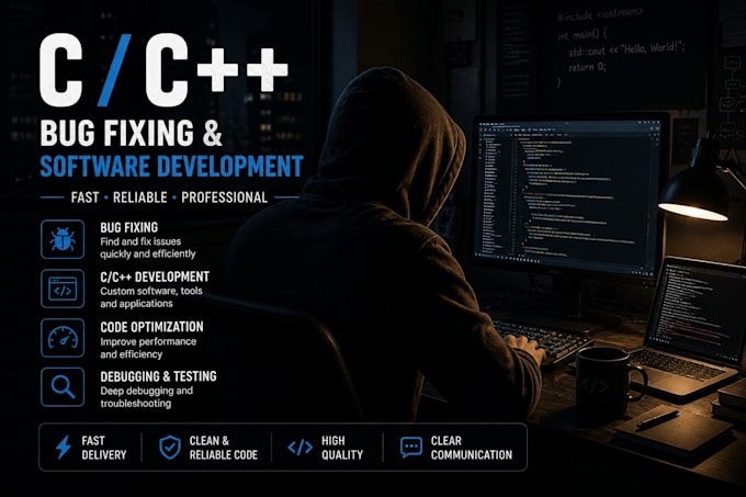 fix bugs and develop software in c and c plus plus