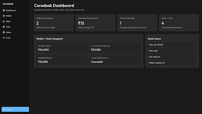 build a modern react frontend website