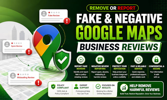 remove or report fake and negative google maps and business reviews