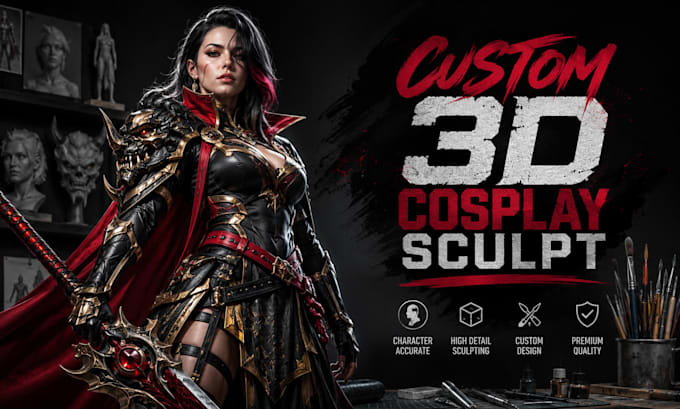 sculpt custom 3d cosplay characters