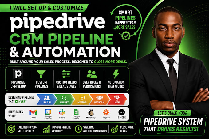 set up and customize your pipedrive CRM pipeline and automation