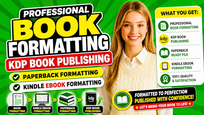 do book formatting, kdp book publishing, paper back, kindle ebook formatting