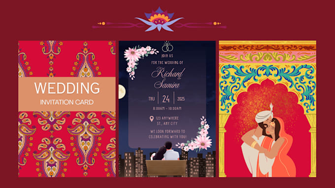 design wedding invitation card, rsvp, and save the date