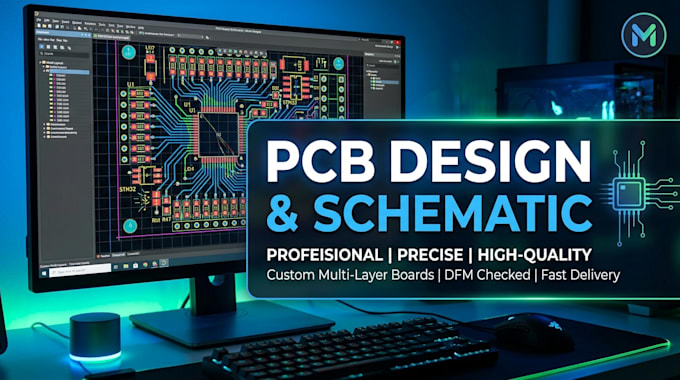 design pcb schematics for iot embedded and hardware projects