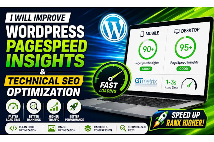 improve wordpress pagespeed insights and technical SEO optimization