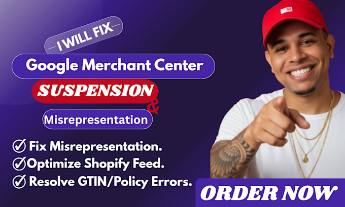 optimize shopify google shopping feed and fix merchant center suspension