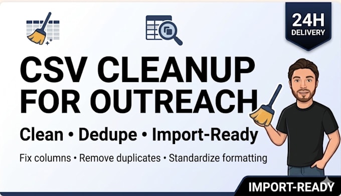 clean and format your CSV lead list for outreach