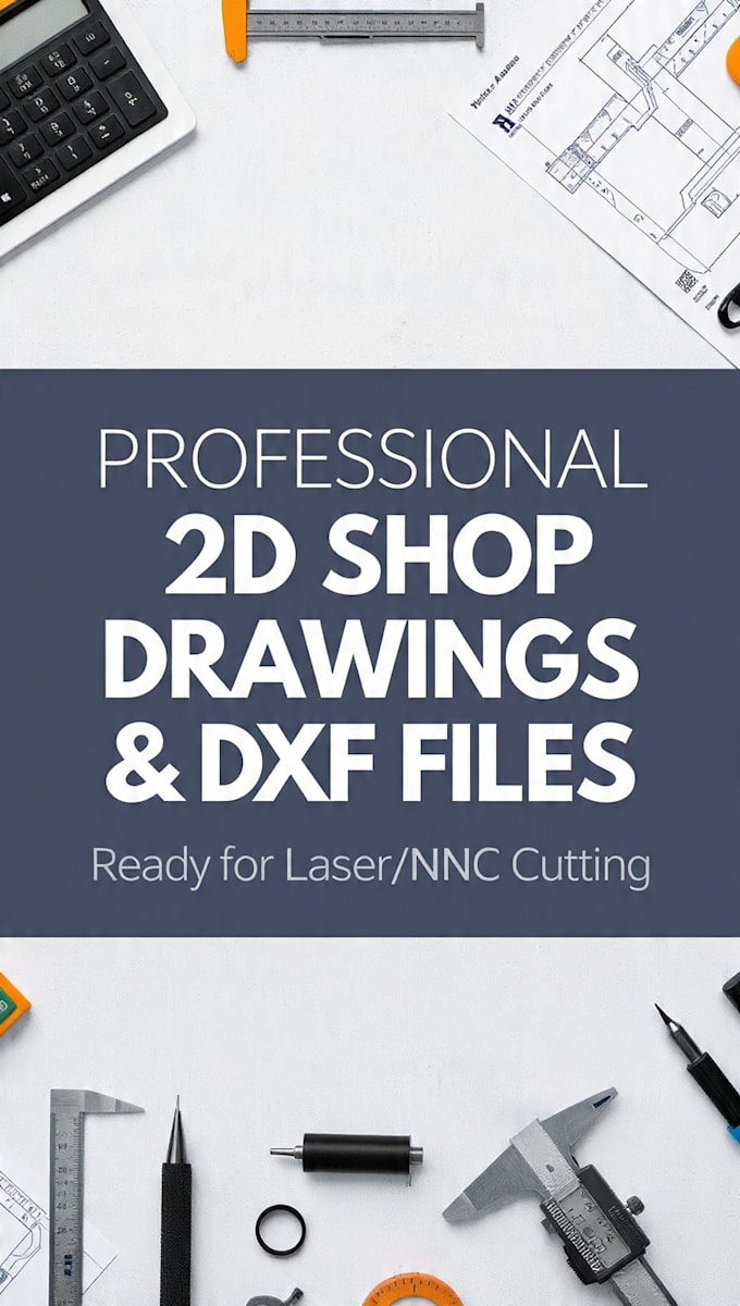 create 2d shop drawing and dxf files for laser cutting