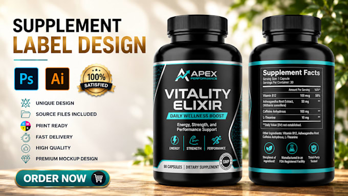 do product label design and supplement label design