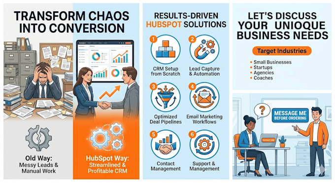 implement, setup and integrate hubspot CRM for your business
