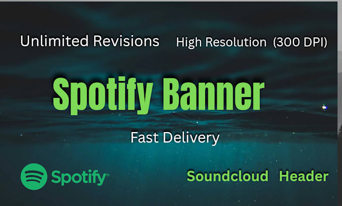 design professional spotify banner and soundcloud header