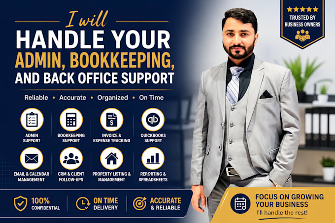 handle your admin, bookkeeping, and back office support