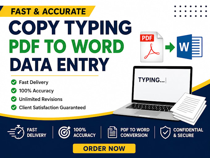 manually type PDF or image into word
