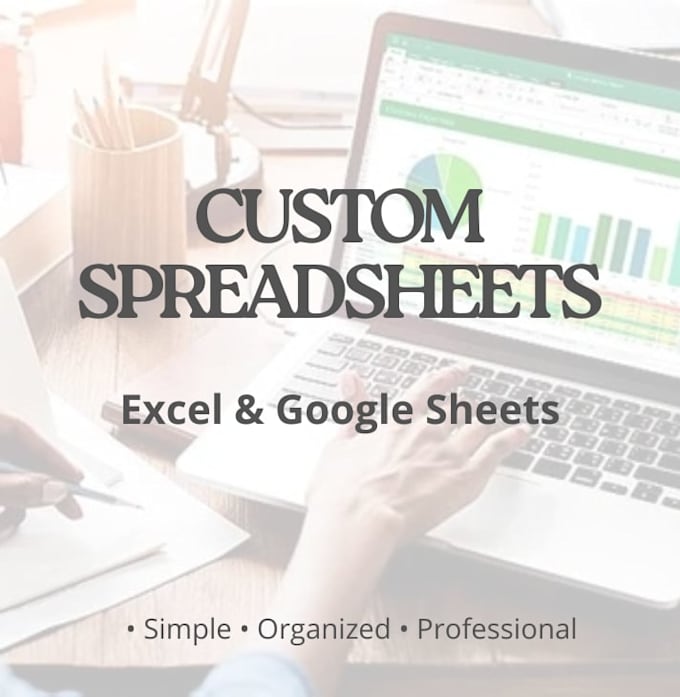 create a custom excel or google sheets spreadsheet
