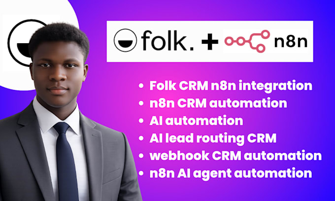 set up folk CRM with n8n automation, ai routing, workflows and integrations