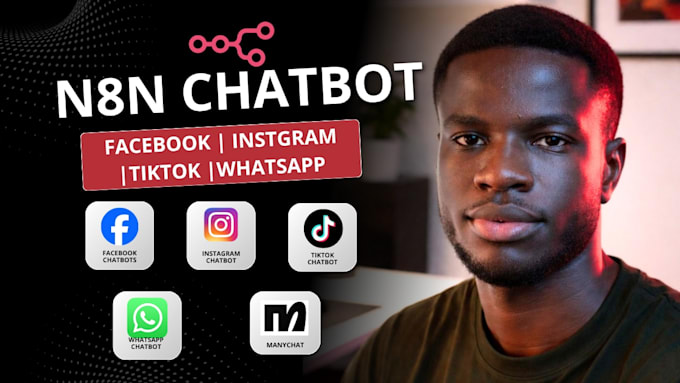 set n8n whatsapp chatbot, manychat chatbot, facebook chatbot, instagram chatbot