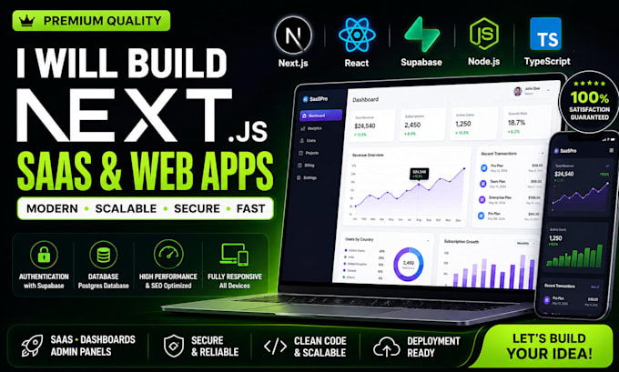 develop supabase react nextjs full stack developer next js nodejs typescript