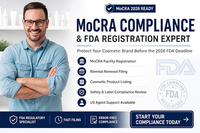 handle your mocra registration, renewal, and cosmetic compliance