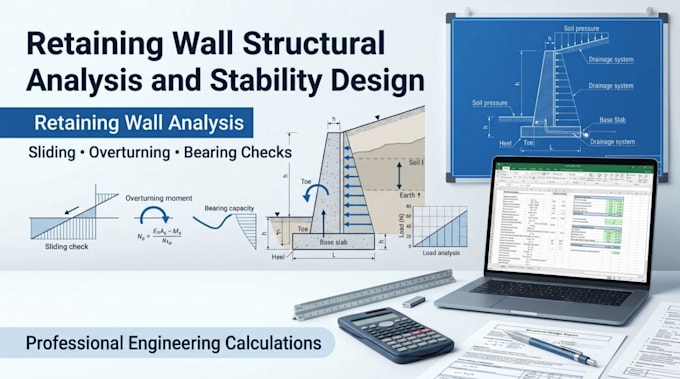 do retaining wall structural analysis and stability design