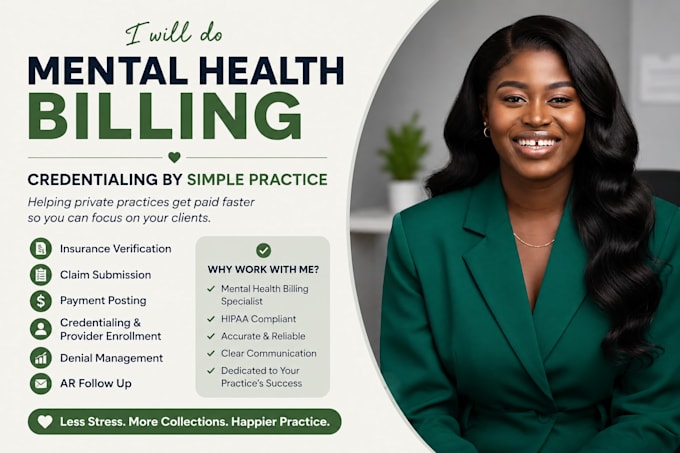 do mental health billing, credentially by simple practice