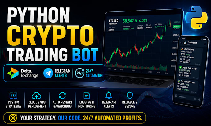 build a python crypto trading bot for delta exchange
