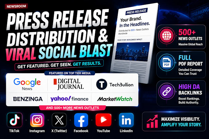 do press release distribution and social media marketing