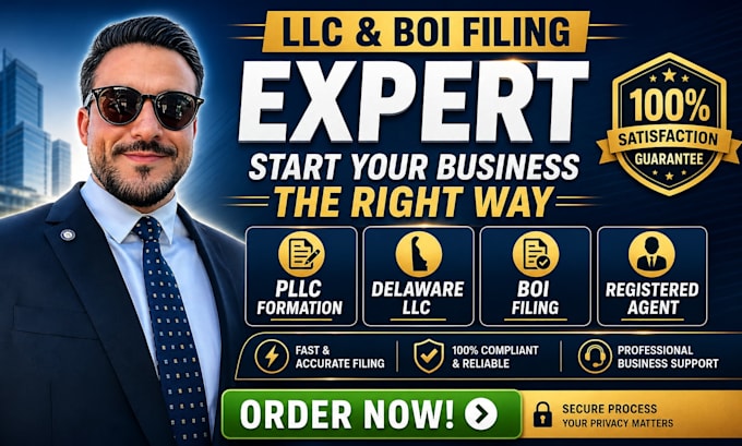 do pllc formation, boi filing, registered agent, delaware llc