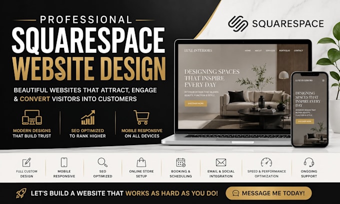 design and develop squarespace website for your business