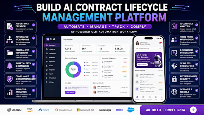 build ai contract lifecycle management clm automation workflow