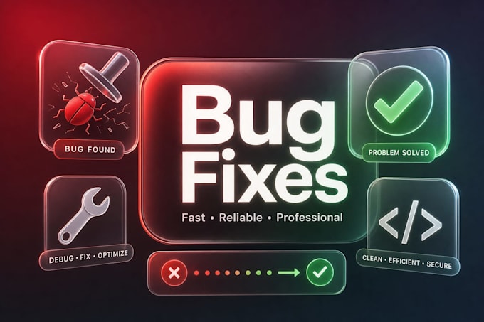 fix bugs and errors in your web app, website, or software code fast