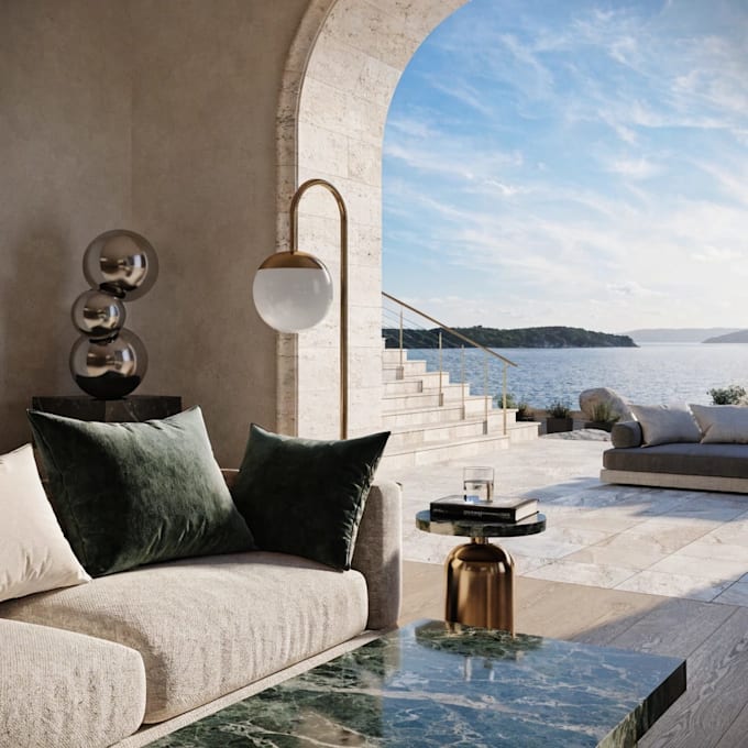 create interior and exterior designs,realistic 3d render
