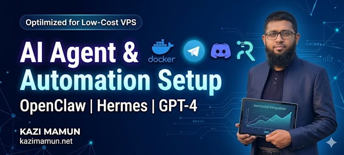 setup openclaw or hermes ai agent on vps with chatbot and automation