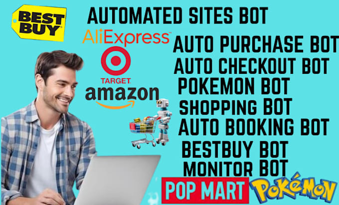 do auto purchase bot, lazada bot, pokemon bot, funko bot, buying bot, target bot