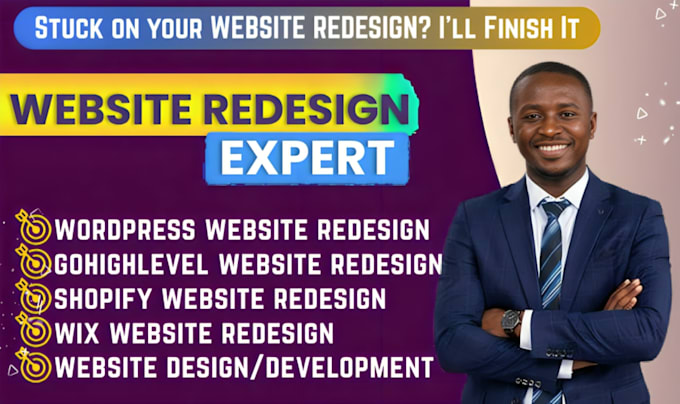 redesign and optimize your wordpress, wix, shopify or ghl website